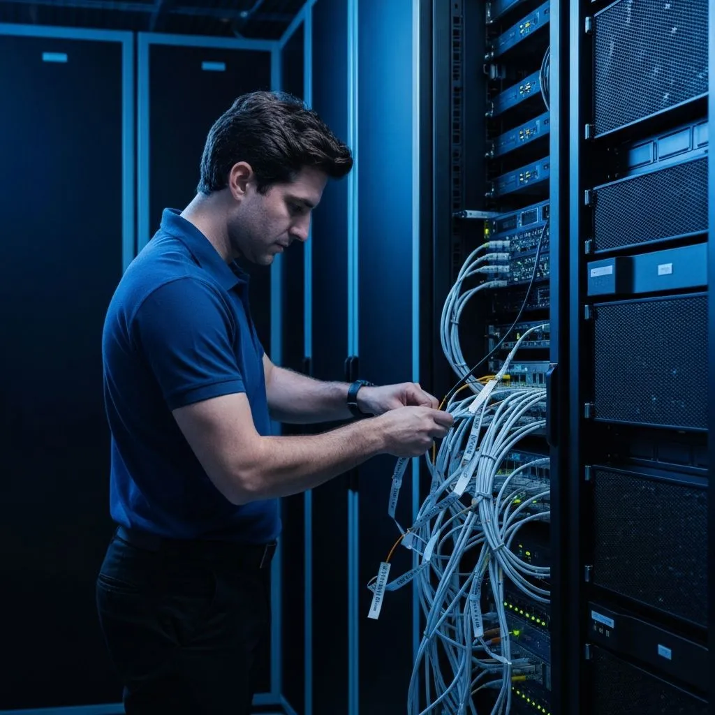 Equipo técnico BEXCA trabajando en infraestructura